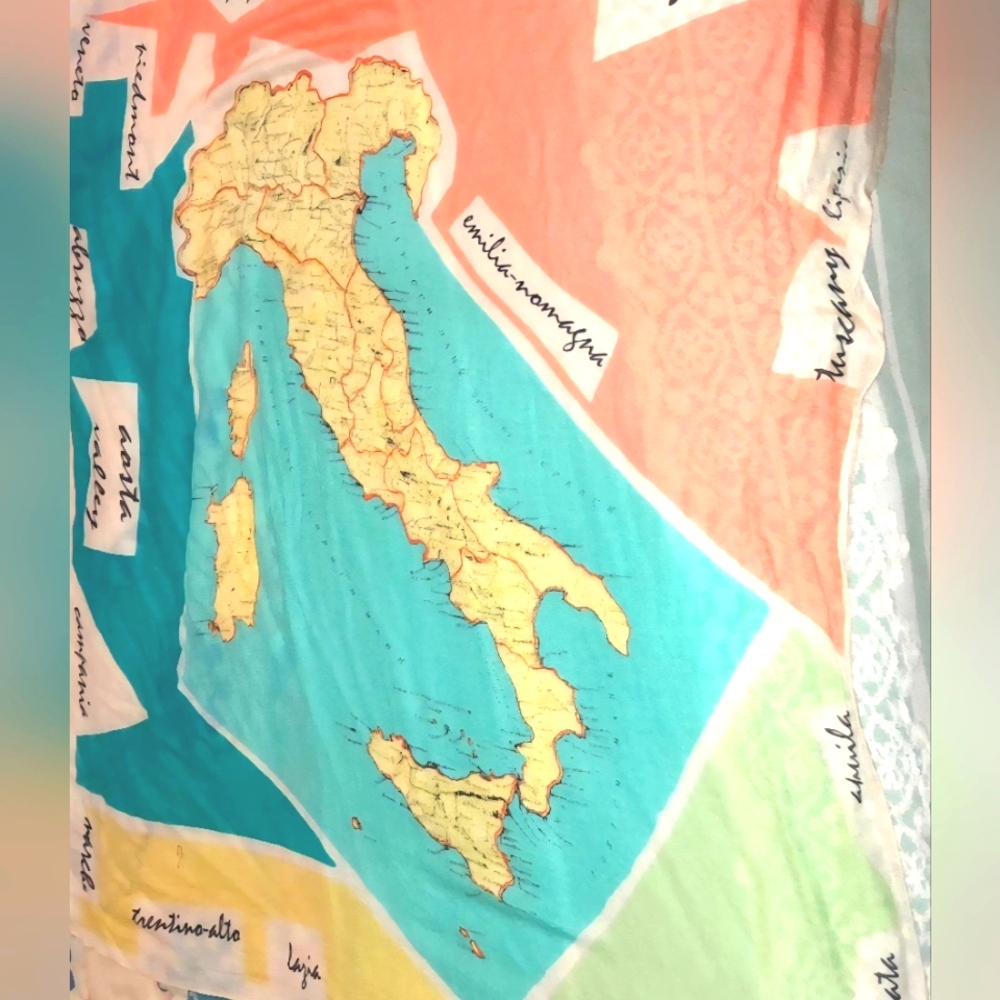 Madewell map of Italy scarf